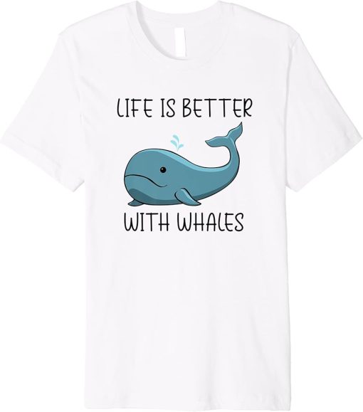 Whale in Ocean Nature Wilderness Premium T-Shirt