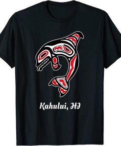 Native Kahului Hawaii Red Orca Killer Whale T-Shirt