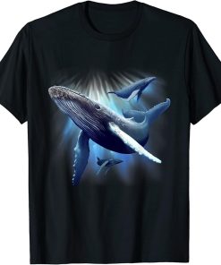 Blue Whale Humpback Marine Sea Animal Ocean Save Whales T-Shirt