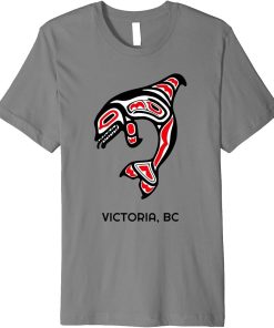 Victoria BC Canada Native American Indian Orca Killer Whales Premium T-Shirt