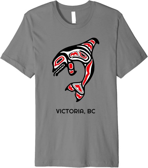 Victoria BC Canada Native American Indian Orca Killer Whales Premium T-Shirt