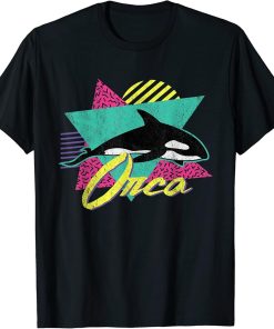 Vintage Retro 80s Or 90s Orca Killer Whale Funny Men Women T-Shirt